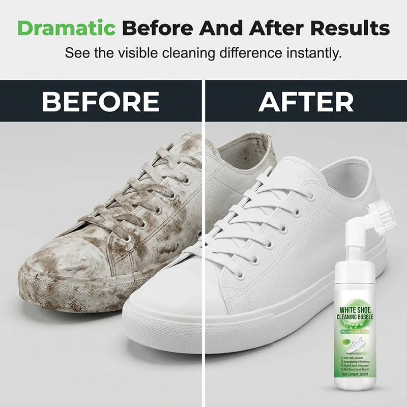 Water-Free Shoe Cleaning Foam
