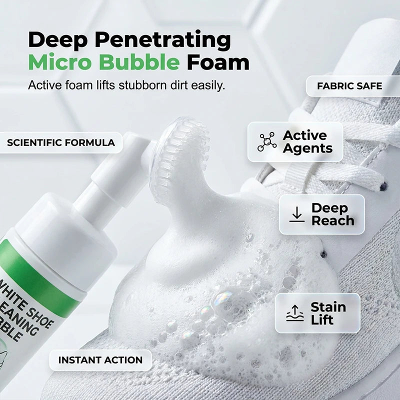 Water-Free Shoe Cleaning Foam
