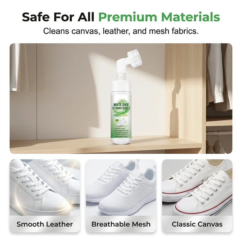 Water-Free Shoe Cleaning Foam