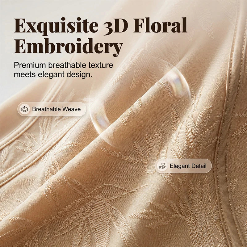 High Waist Embroidered Shapewear