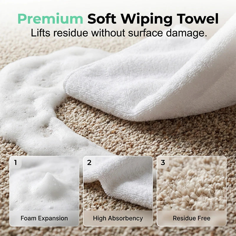 Waterless Carpet Foam Stain Remover