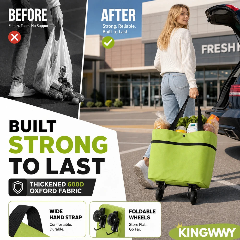 Rolling Grocery Shopping Bag