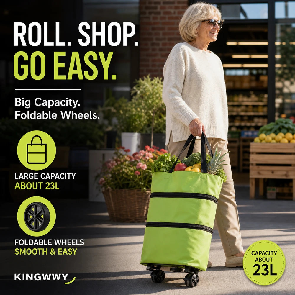 Rolling Grocery Shopping Bag