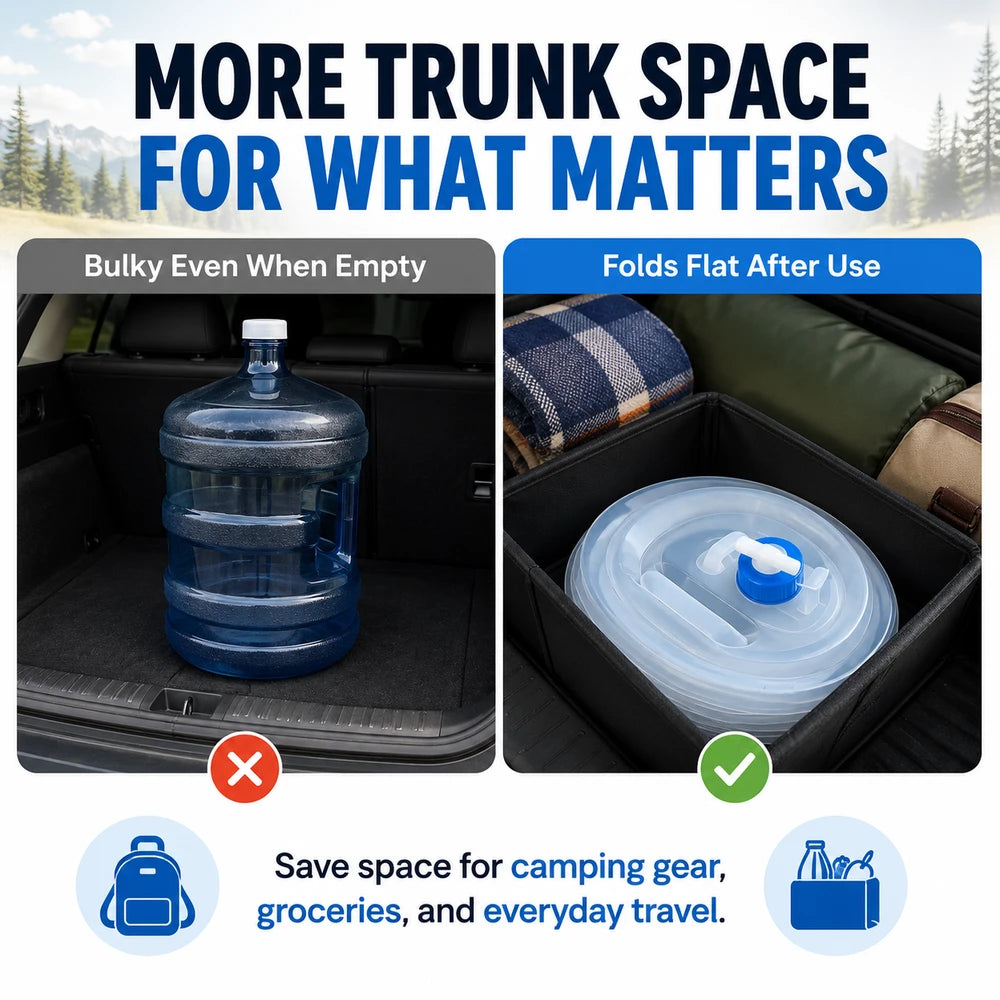 Foldable Water Storage Container with Tap