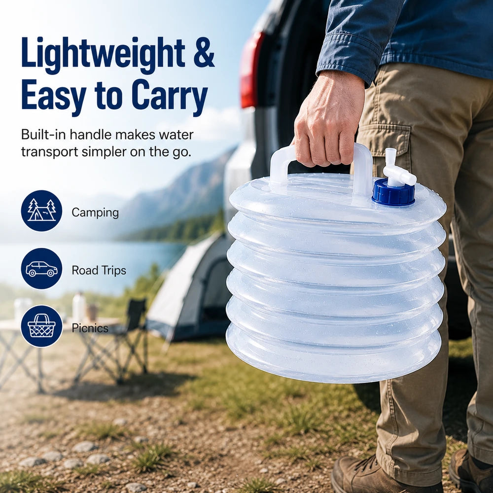 Foldable Water Storage Container with Tap