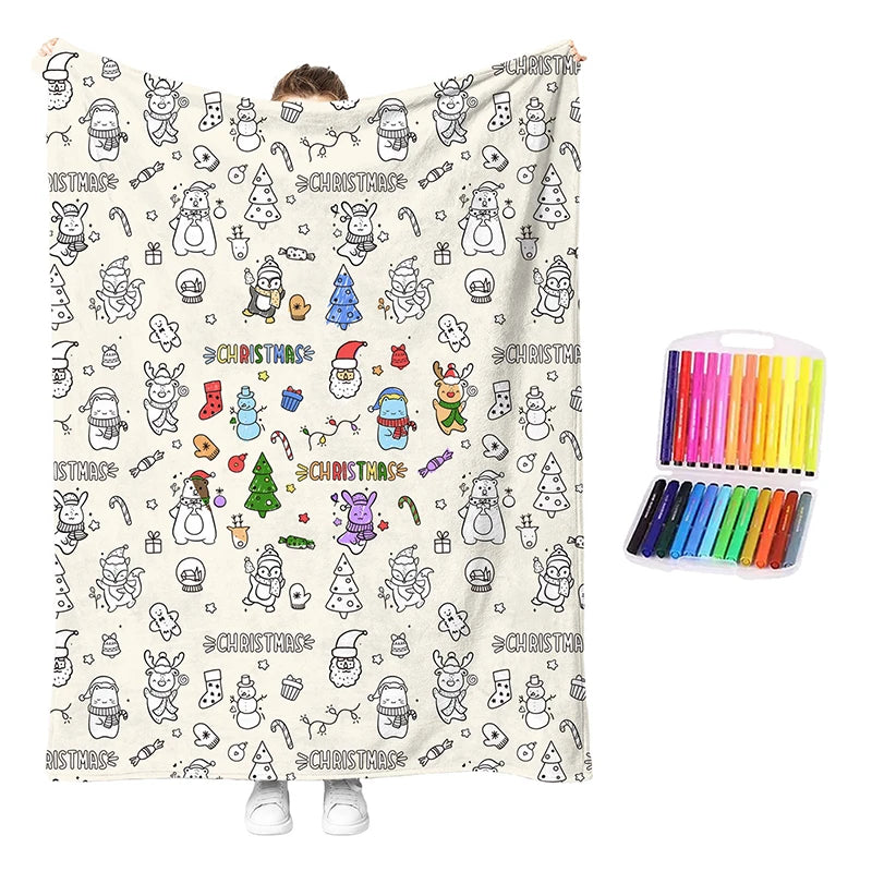 Creative Coloring Blanket Kit