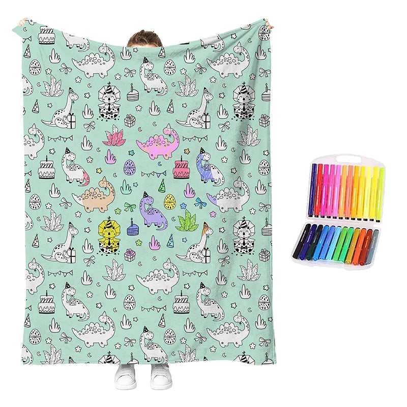 Creative Coloring Blanket Kit