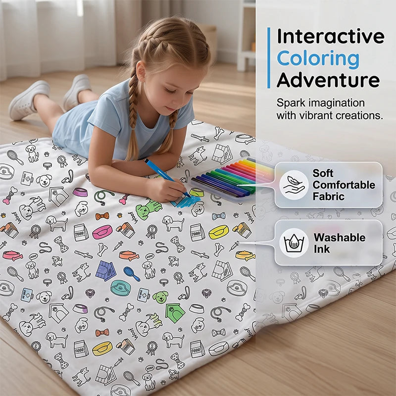 Creative Coloring Blanket Kit