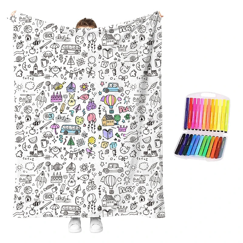 Creative Coloring Blanket Kit