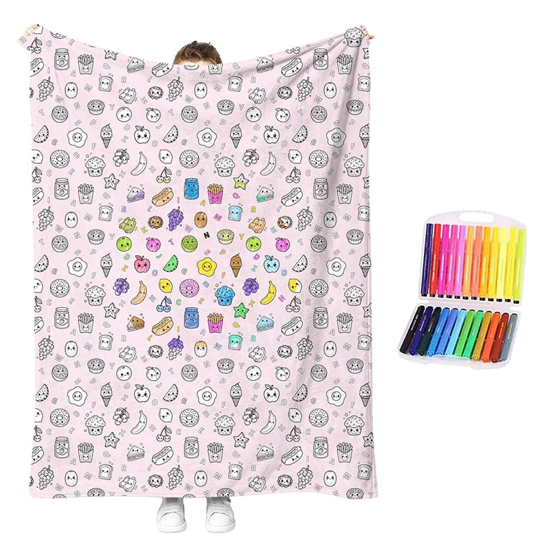Creative Coloring Blanket Kit