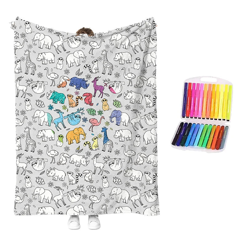 Creative Coloring Blanket Kit