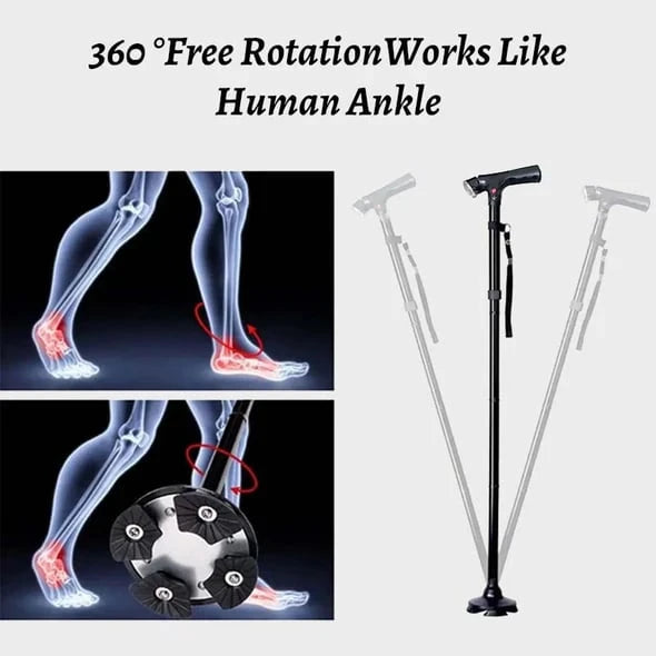 Foldable Multifunctional Walking Cane
