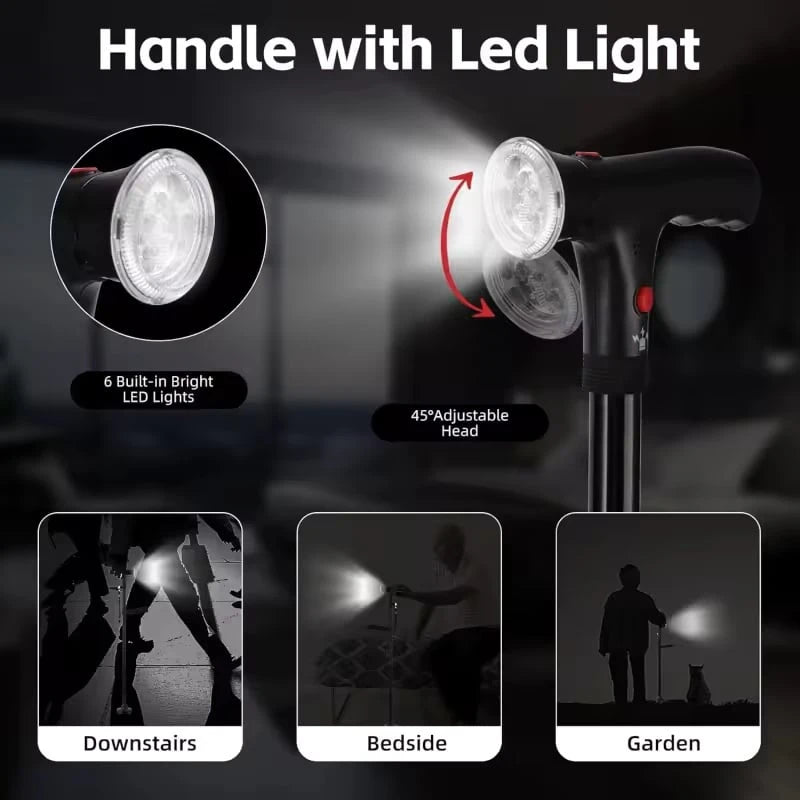 Foldable Multifunctional Walking Cane
